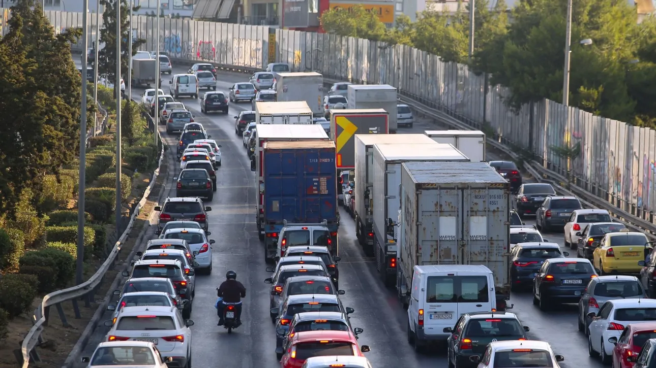 Χαρακτηριστικό μποτιλιάρισμα στην Αττική