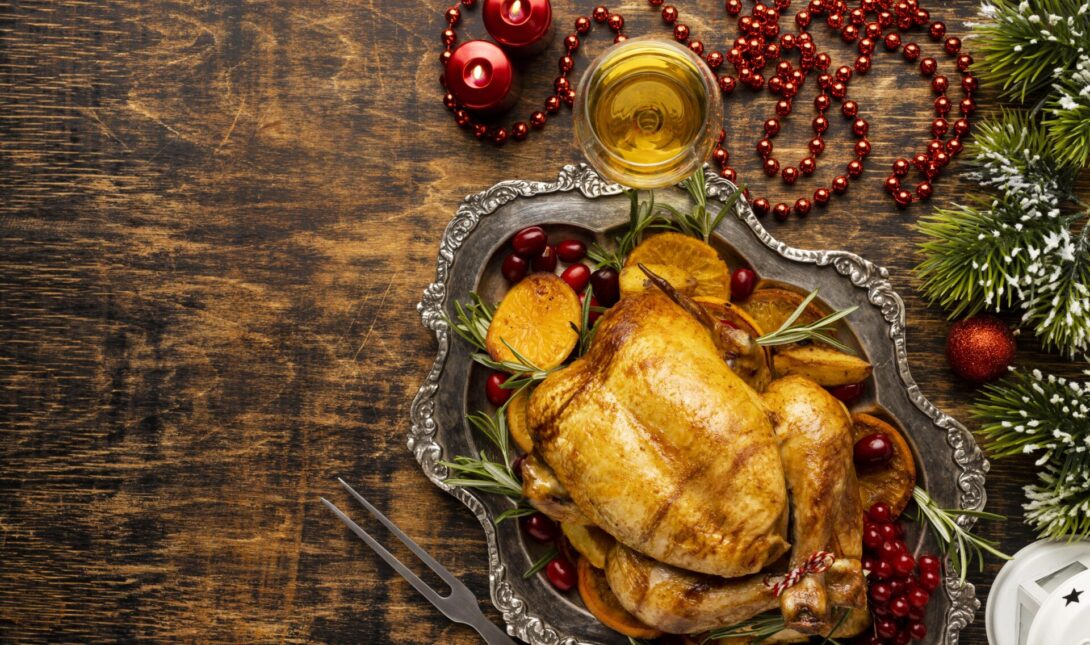 Χριστουγεννιάτικο τραπέζι - γαλοπούλα