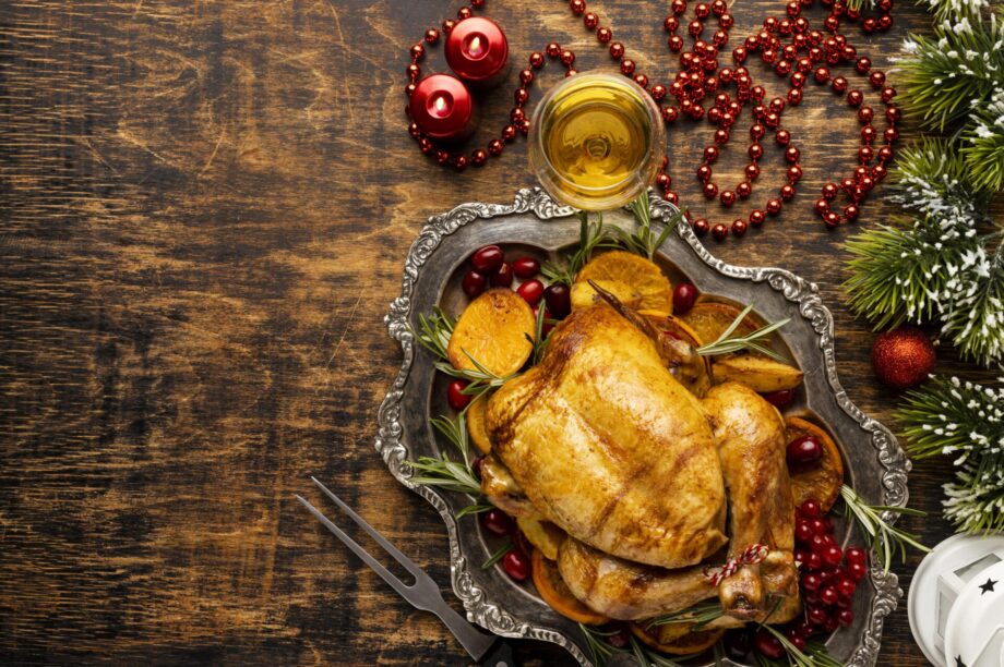 Χριστουγεννιάτικο τραπέζι - γαλοπούλα