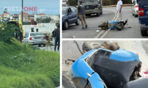 Σοβαρό τροχαίο με ακρωτηριασμό στο Ηράκλειο (φωτογραφίες)