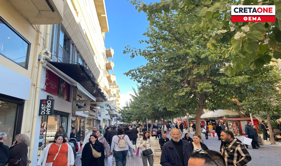 Βούλιαξε το Ηράκλειο: το αδιαχώρητο στην αγορά και στην εστίαση λίγες μέρες πριν τα Χριστούγεννα