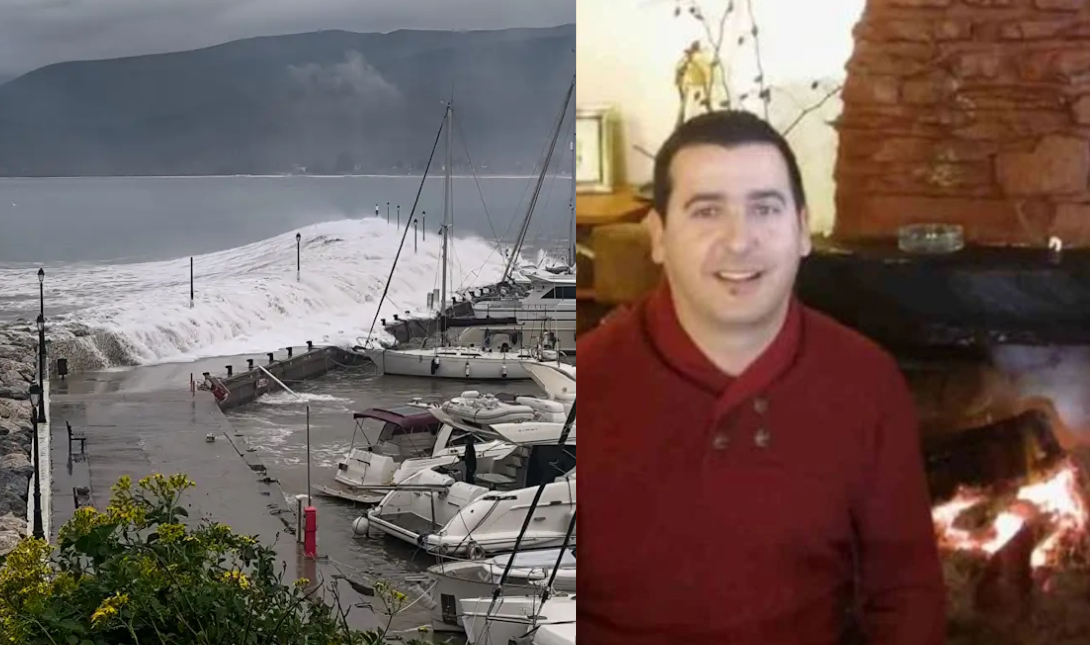 Θρήνος για τον 53χρονο λιμενικό: Βίντεο σοκ από τη στιγμή που τα κύματα τον ρίχνουν στην θάλασσα