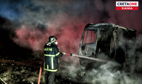 Φωτιά φορτηγό Χανιά