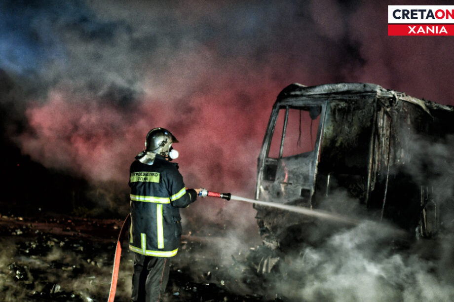 Φωτιά φορτηγό Χανιά