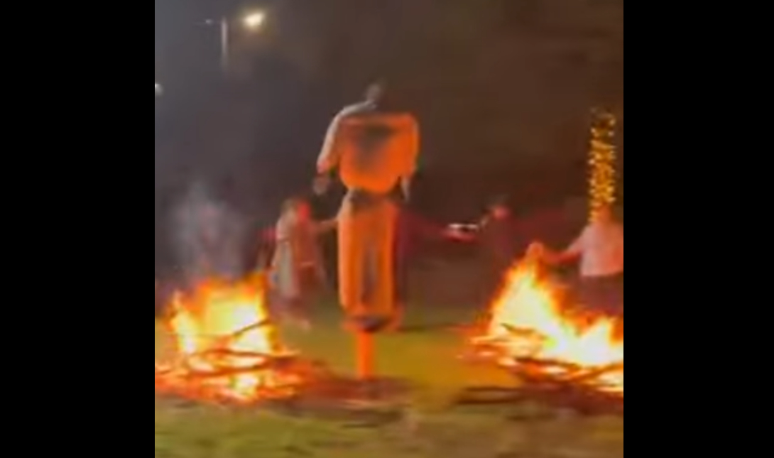 Αναβίωσε το έθιμο του καψίματος του Καλικάντζαρου μετά από 35 χρόνια (φωτο και βίντεο)