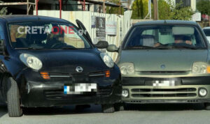 Ηράκλειο: Τροχαίο ατύχημα στον Άγιο Ιωάννη – Δείτε φώτο