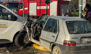 Ηράκλειο: Σοβαρό τροχαίο ατύχημα με τραυματίες στον κόμβο του Σκαλανίου (φωτογραφίες, βίντεο)