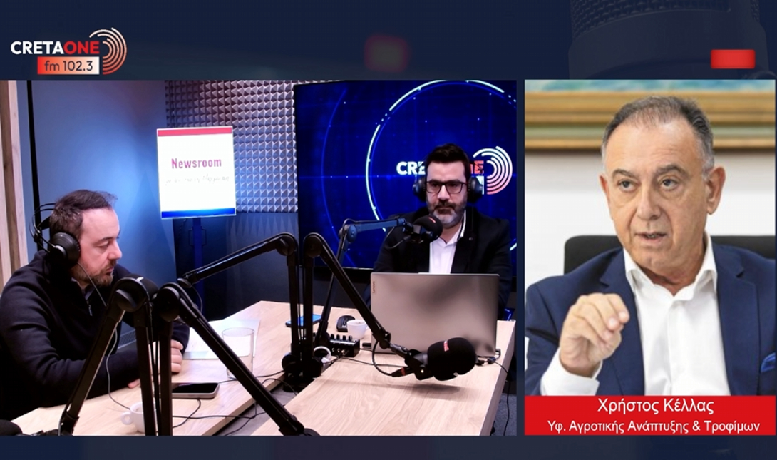 Κέλλας Χρήστος Cretaone 102,3 αγρότες Μέγαρο Μαξίμου Μητσοτάκης