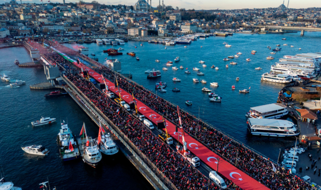 Τουρκία: Εκατοντάδες χιλιάδες άνθρωποι στον «δρόμο» στη συγκέντρωση στήριξης για τους Παλαιστινίους της Λωρίδας της Γάζας