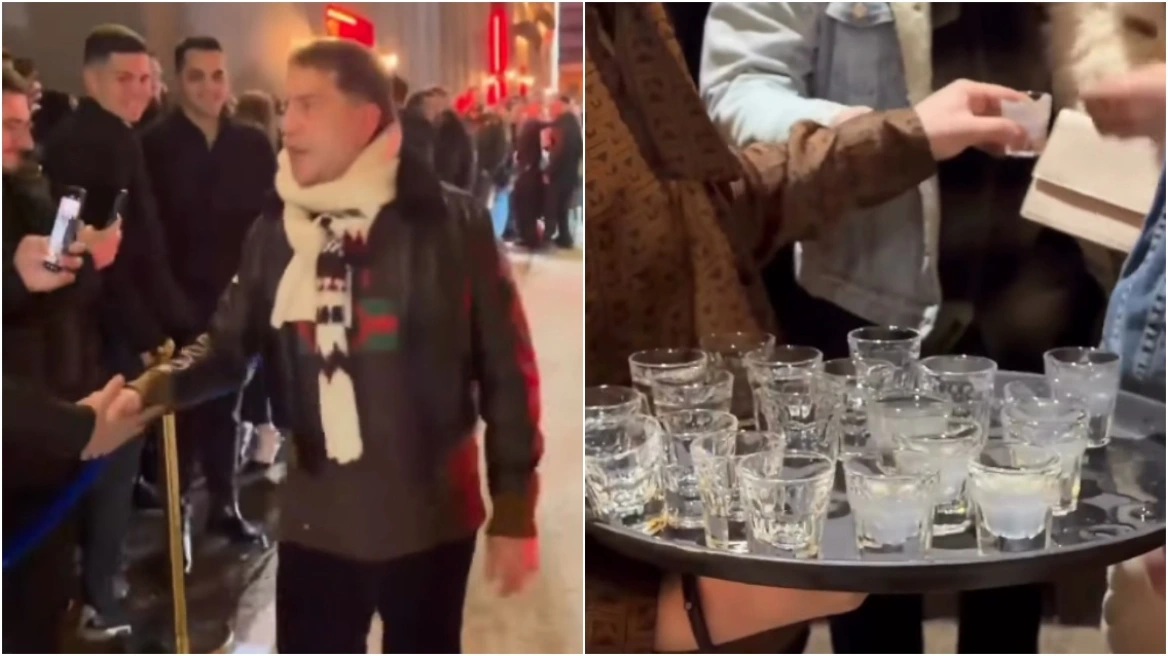 Ο Γιώργος Μαζωνάκης κέρασε σφηνάκια το κοινό του… για να τους ζεστάνει, δείτε βίντεο