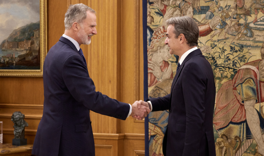 Συνάντηση Κυριάκου Μητσοτάκη με τον Βασιλιά Φελίπε της Ισπανίας