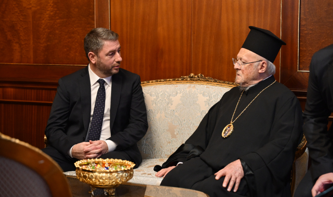 Συνάντηση με τον Οικουμενικό Πατριάρχη κ.κ. Βαρθολομαίο είχε σήμερα ο Νίκος Ανδρουλάκης