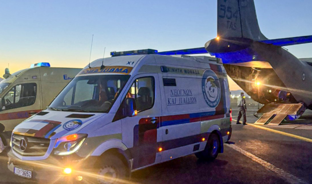 «Αερογέφυρα ζωής» για νεογνό 5 ημερών – Μεταφέρθηκε εσπευσμένα στο Ηράκλειο από τη Ρόδο