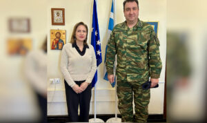 Συνάντηση της Γραμματέως Αποκεντρωμένης Διοίκησης Κρήτης με το νέο Διοικητή της 44ης Στρατιωτικής Διοίκησης ΤΑΛΩΣ