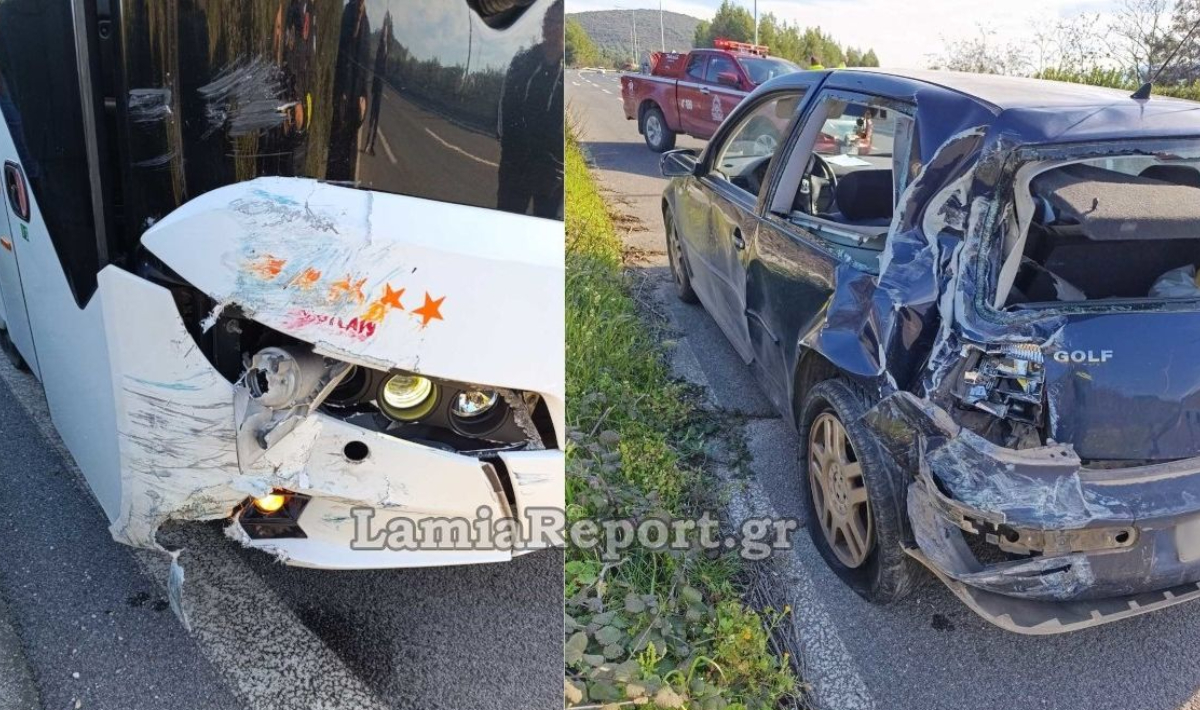Φθιώτιδα: Λεωφορείο του ΚΤΕΛ με 58 επιβάτες συγκρούστηκε με αυτοκίνητο