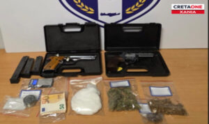 Χανιά: «Καβάτζα» με κοκαΐνη και όπλα σε σπίτι και επιχείρηση 42χρονου
