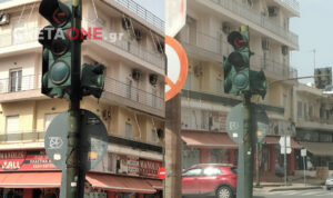 Ηράκλειο: Φανάρι του «τρόμου» σε κεντρική λεωφόρο της πόλης – Δείτε φώτο