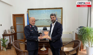 Στον Δήμαρχο Χανίων, Π. Σημανδηράκη, ο νέος Γενικός Περιφερειακός Αστυνομικός Διευθυντής Κρήτης