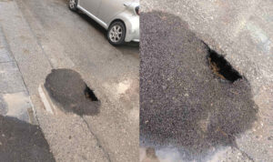 Ηράκλειο:  «Κίνδυνος-θάνατος» η λακκούβα έξω από εκκλησία και νηπιαγωγείο!