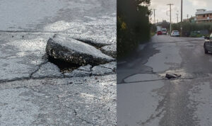 Ηράκλειο: «Κίνδυνος- θάνατος» σε δρόμο στις Πατέλες – Δείτε φωτογραφίες