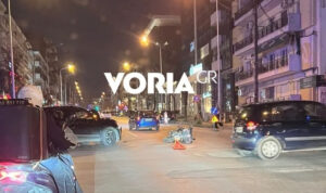 Τροχαίο με σύγκρουση μηχανής και ΙΧ στην ανατολική Θεσσαλονίκη