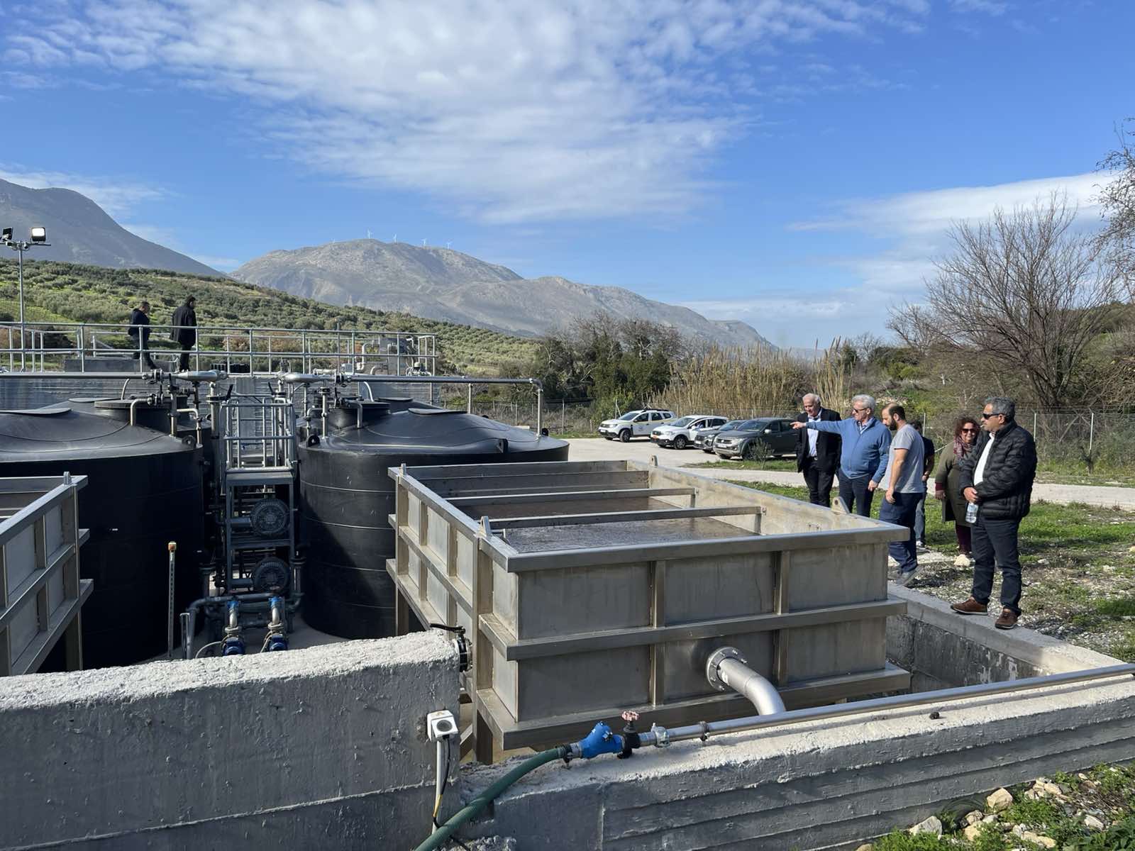 Στη μονάδα βιολογικής επεξεργασίας λυμάτων Κάτω Ασιτών ο δήμαρχος Ηρακλείου Αλέξης Καλοκαιρινός