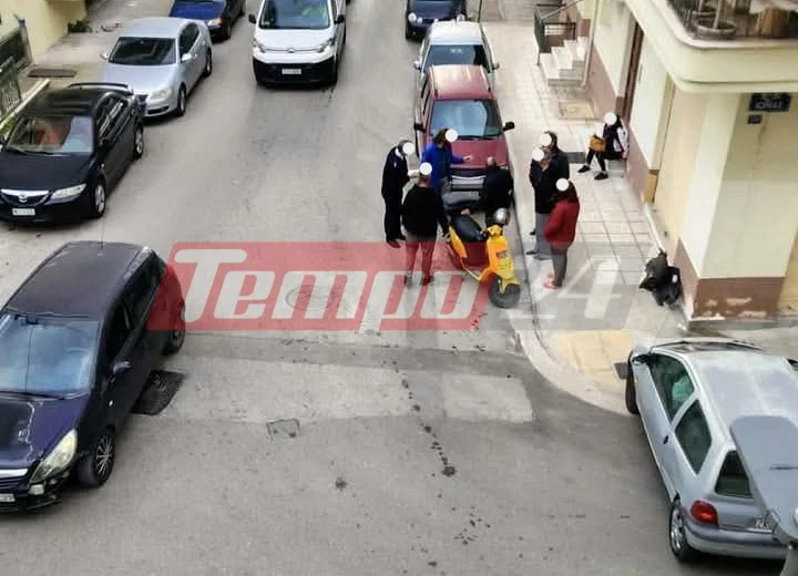 Απίστευτο τροχαίο: Ι.Χ «καβάλησε» το πεζοδρόμιο μετά από σφοδρή σύγκρουση