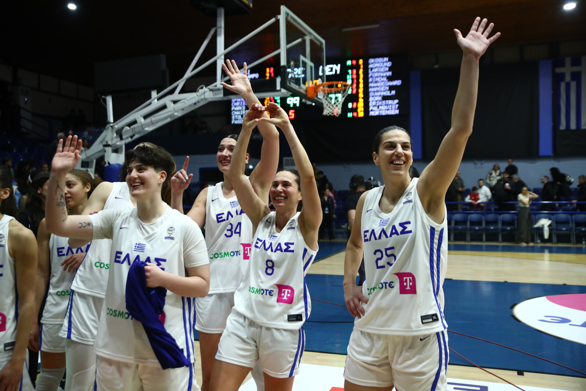 Ευρωμπάσκετ Γυναικών 2027: Θρίαμβος στο Ιβανώφειο – Η Εθνική ισοπέδωσε τη Δανία και προκρίθηκε