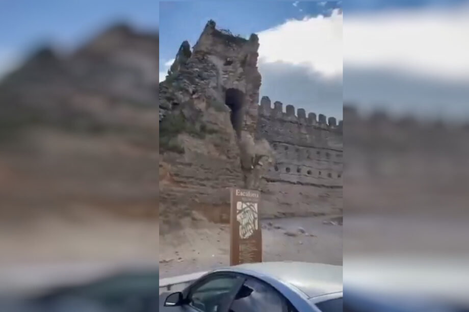 Ισπανία: Τρομακτική στιγμή αιφνίδιας κατάρρευσης πύργου σε μεσαιωνικό κάστρο της Ισπανίας (βίντεο)