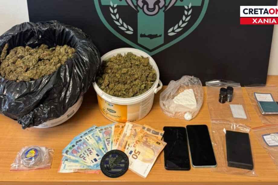 Χανιά: Στο δόκανο των Αρχών 51χρονος με 2,2 κιλά κάνναβη και κοκαΐνη