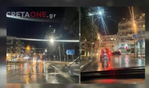 Ηράκλειο: Εκτός λειτουργίας τα φανάρια στη Λεωφόρο Δημοκρατίας (φωτογραφίες)