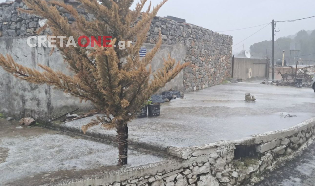 Άνοιξαν οι ουρανοί στο Οροπέδιο Λασιθίου- Βροχή και χαλάζι σαρώνουν την περιοχή (φώτο, βίντεο)