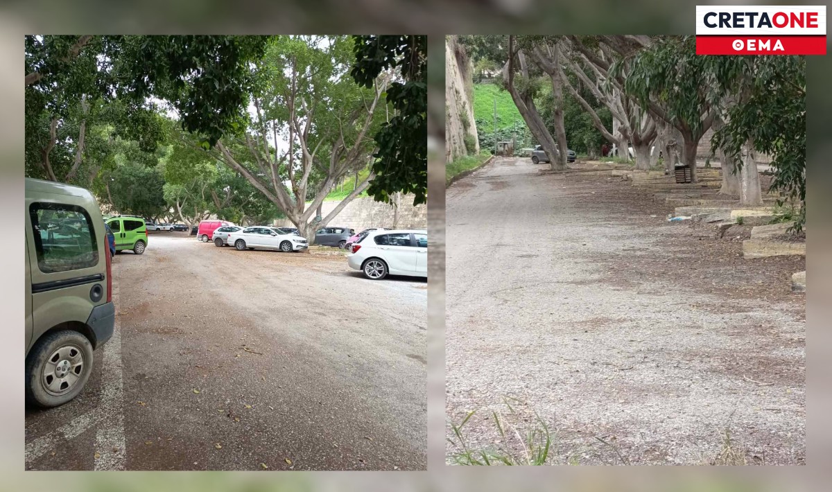 Ηράκλειο: Mισοάδεια τα πάρκινγκ στα Ενετικά τείχη λόγω φόβου επιβολής προστίμου (φωτογραφίες – βίντεο)