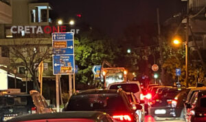 Ηράκλειο: Κυκλοφοριακό «έμφραγμα» στην Κονδυλάκη – Δείτε φωτογραφίες