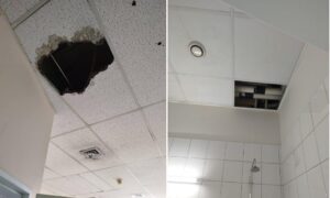 Θριάσιο Νοσοκομείο: Έπεσε τμήμα οροφής σε θάλαμο ασθενών στην ψυχιατρική κλινική (φώτο)