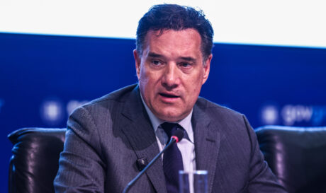 Άδωνις Γεωργιάδης μικρόφωνο