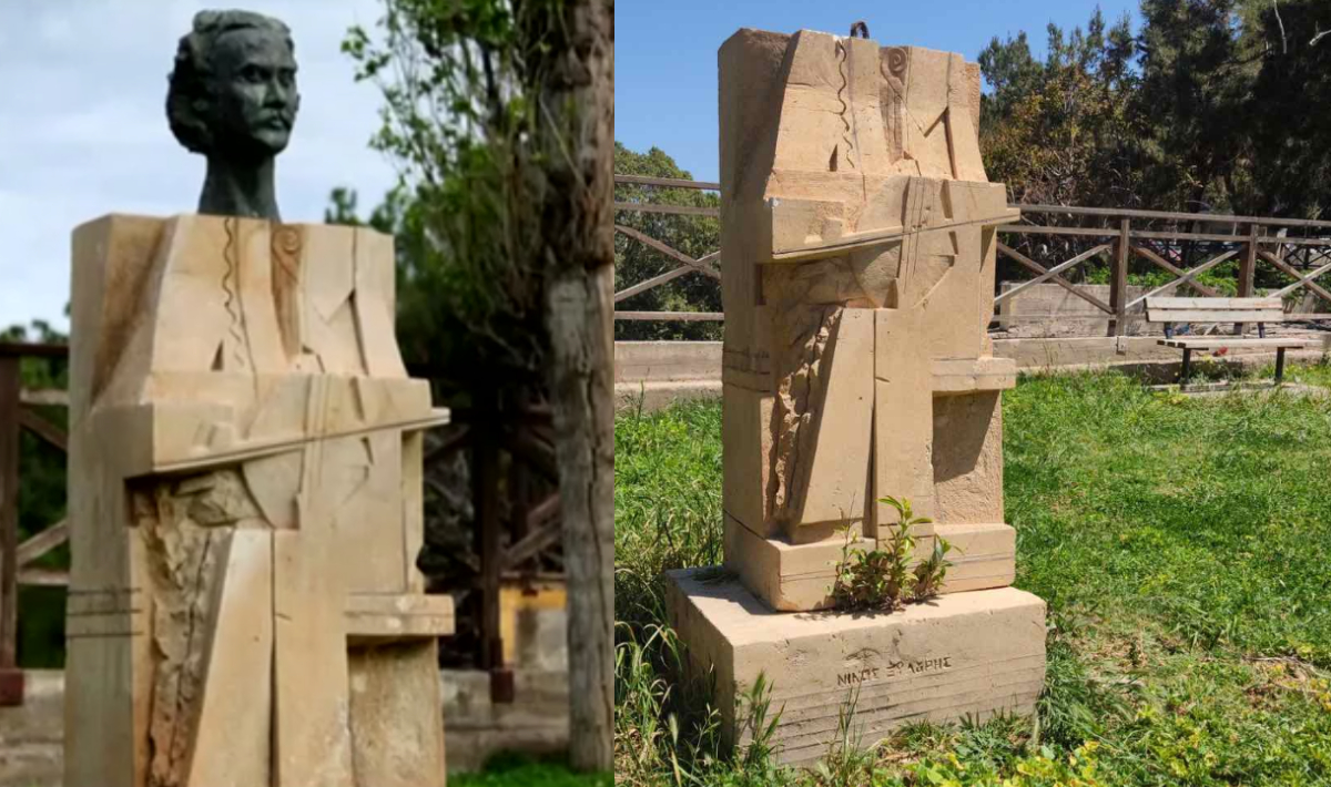 Ηράκλειο: Η χήρα του Νίκου Ξυλούρη για τον βανδαλισμό της προτομής του (βίντεο)