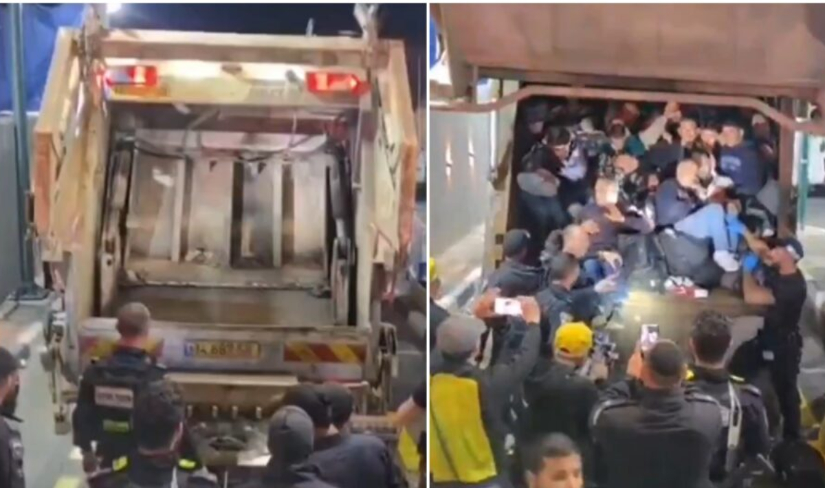 Πήγαν να περάσουν 68 Παλαιστίνιους στο Ισραήλ μέσα σε… σκουπιδιάρικο – Απίστευτο βίντεο