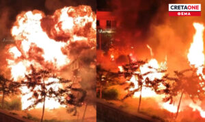 Ηράκλειο: «Γολγοθάς» για τους Πυροσβέστες η νύχτα της Ανάστασης – «Παραλίγο να τραυματιστούν συνάδελφοι από τις εκρήξεις»