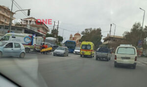 Ηράκλειο: Τροχαίο ατύχημα στον Εσταυρωμένο – Ένα άτομο στο νοσοκομείο (φωτογραφία)