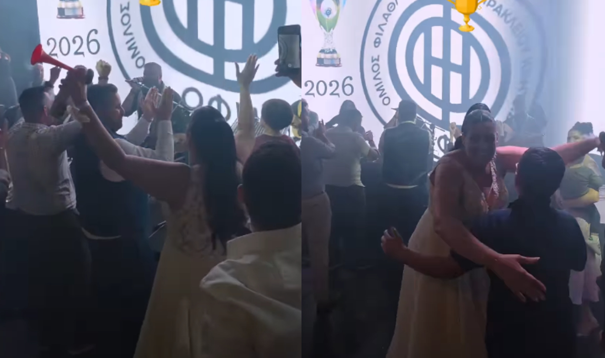 Ηράκλειο: Διπλή γιορτή σε γαμήλιο γλέντι – Η νύφη «ξεσάλωσε» μαθαίνοντας για τη νίκη του ΟΦΗ
