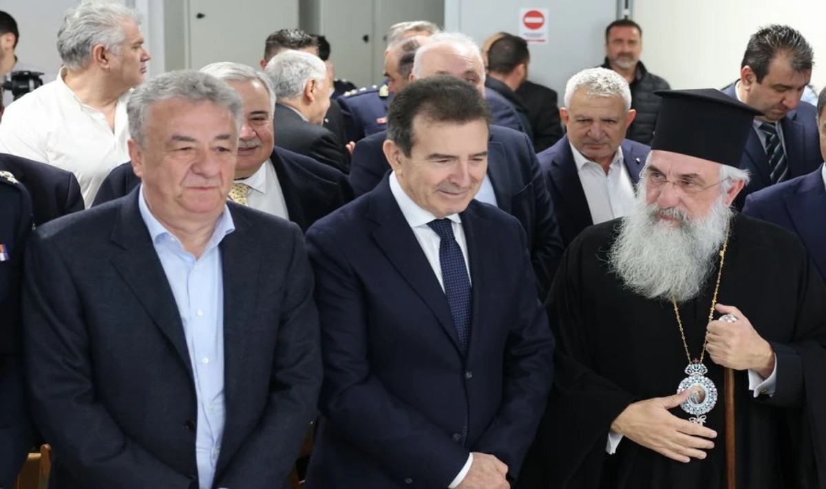 Στα εγκαίνια της νέας Λέσχης Σίτισης Αστυνομικών ο δήμαρχος Φαιστού