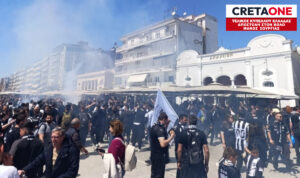 Κατέκλυσαν τον Βόλο οι οπαδοί του ΟΦΗ: «Βράζει» η πόλη πριν τον τελικό – Δείτε φωτογραφίες και βίντεο από το σημείο