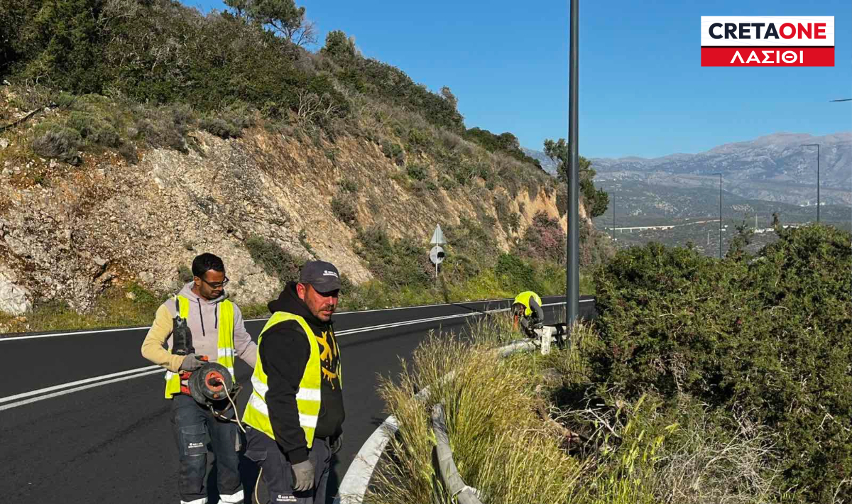 Στηθαία ασφαλείας και επέκταση του οδικού φωτισμού στο τμήμα Παχειά Άμμος – Άγιος Νικόλαος