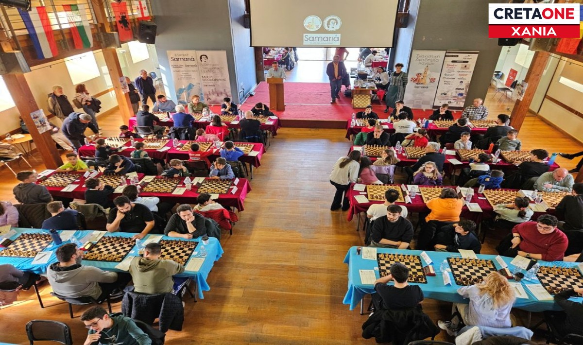 Χανιά: Σε εξέλιξη το 5ο Διεθνές Σκακιστικό τουρνουά «Μίκης Θεοδωράκης»
