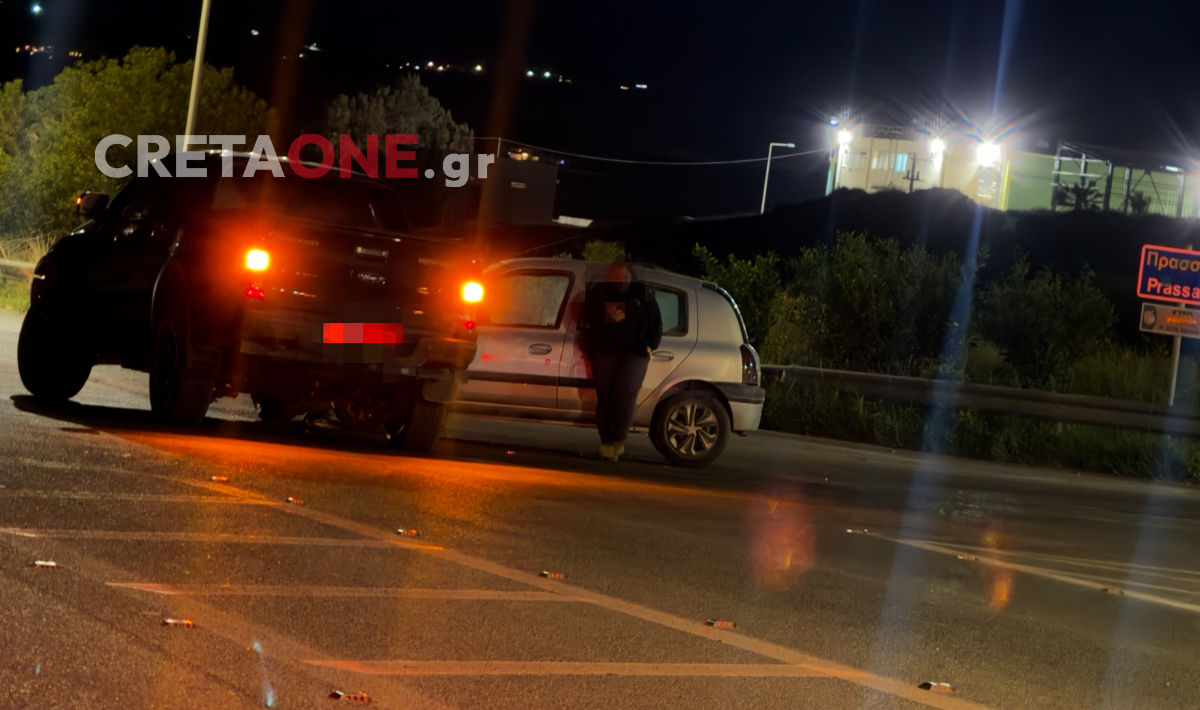 Ηράκλειο: Τροχαίο ατύχημα στον δρόμο προς Καρτερό – Δείτε φώτο