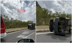 Σοβαρό τροχαίο στον ΒΟΑΚ – Ντεραπάρισε αυτοκίνητο