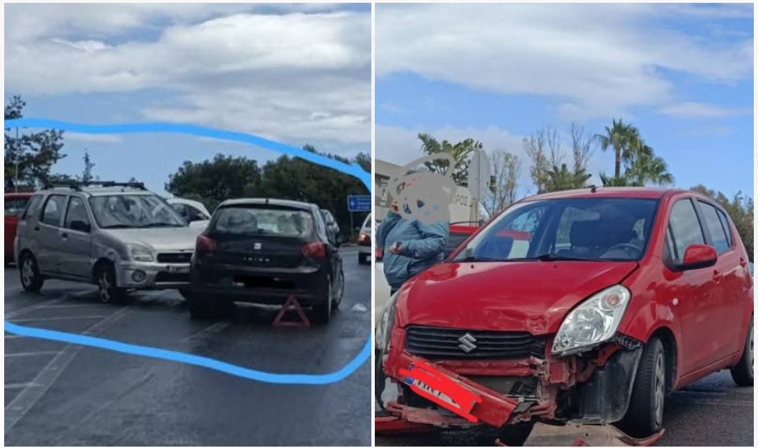 Καραμπόλα οχημάτων στους Τάφους Βενιζέλων στα Χανιά – «Κομφούζιο» στο σημείο