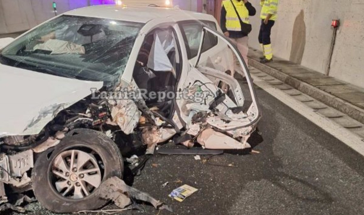 Φθιώτιδα: Τροχαίο ατύχημα με εγκλωβισμό μέσα σε σήραγγα της Εθνικής οδού