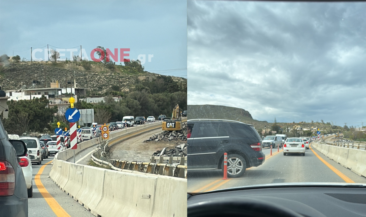 Δεν έφταναν τα έργα – έγινε και…τροχαίο! Κυκλοφοριακό «έμφραγμα» στον ΒΟΑΚ (φωτο)